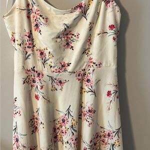 Nine Britton Floral Midi Dress - Cream and Pink